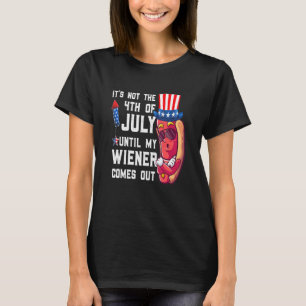 T-shirt 4 juillet Hot Dog Wiener Sortit Hommes Adulte Hu