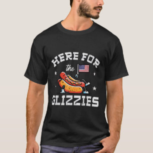 T-shirt 4 juillet Ici Pour Glizzies Hotdog Patriot Men W