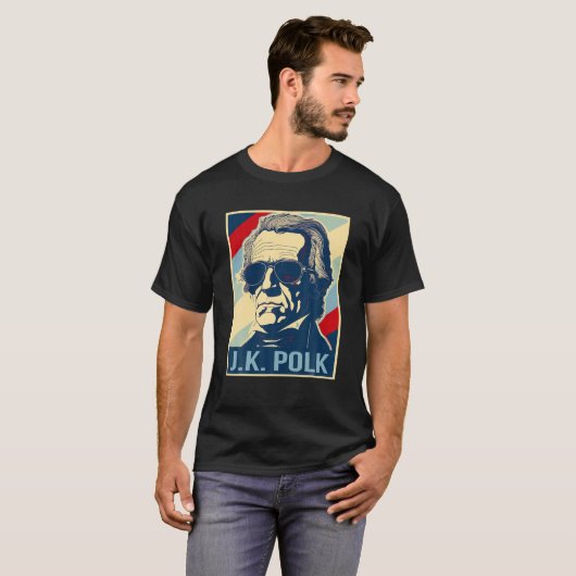 T-shirt 4 juillet James K Polk Est Mon Président Patriotiq (Devant entier)