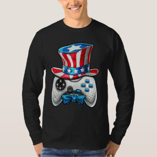 T-shirt 4 juillet jeu vidéo American Flag Uncle Sam Gam