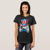 T-shirt 4 juillet jeu vidéo American Flag Uncle Sam Gam (Devant entier)