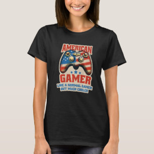 T-shirt 4 juillet Jeux Vidéo Tous Gamer Américain