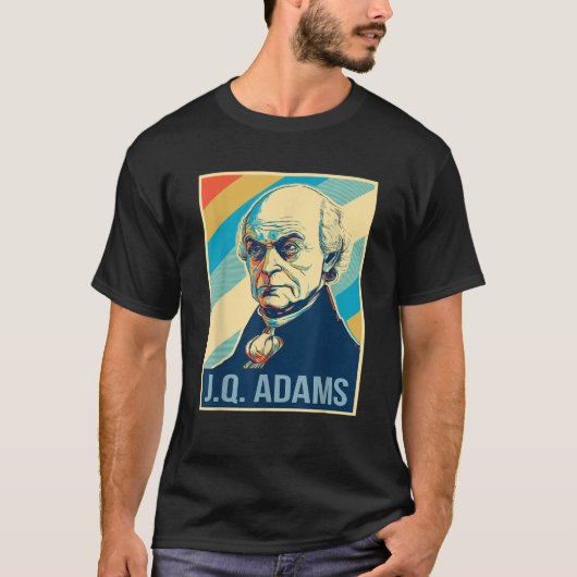 T-shirt 4 juillet John Quincy Adams Président Retro Part (Devant)