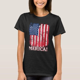 T-shirt 4 juillet Jour de l'Indépendance Us American Flag