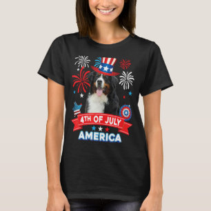 T-shirt 4 juillet jour patriotique bernois Mountain Dog In