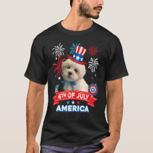 T-shirt 4 juillet Jour Patriotique Coton De Tulear Chien I
