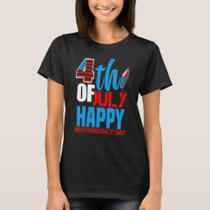 T-shirt 4 juillet Joyeuse fête de l'Indépendance 1776 Dieu