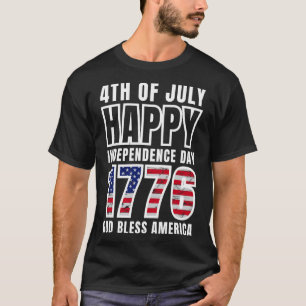 T-shirt 4 juillet Joyeux Jour de l'Indépendance 1776 Dieu