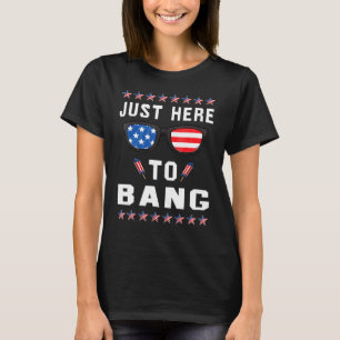 T-shirt 4 juillet Juste Ici Pour Bang Firework Sunglasse F