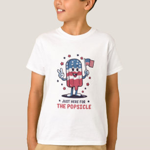 T-shirt 4 juillet juste ici pour la sucette patriotique
