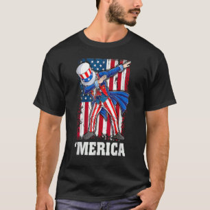T-shirt 4 juillet Merica Dabbing Oncle Sam American Usa