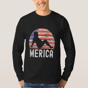 T-shirt 4 juillet Merica Fat Party Boire Adulte Plaisanter