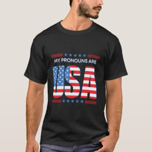 T-shirt 4 juillet Mes Prononounes Sont Un Drapeau Pour