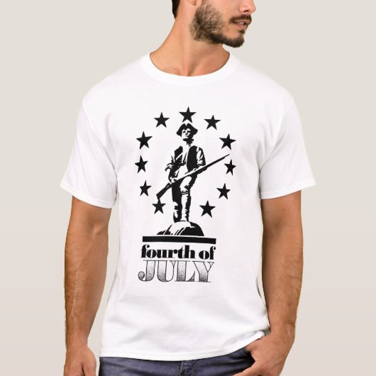 T-shirt 4 juillet Minuteman (Devant)