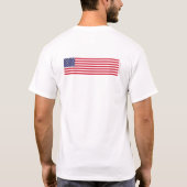 T-shirt 4 juillet moderne États-Unis Drapeau Nom de l'État (Dos)