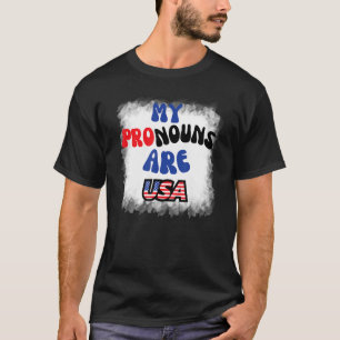 T-shirt 4 juillet My Pronounounours Are USA Drapeau pour H