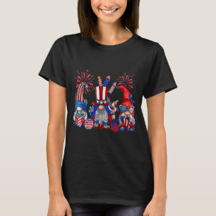 T-shirt 4 juillet nains patriotique drôle indépendance