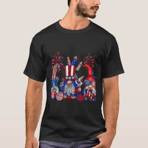 T-shirt 4 juillet nains patriotique drôle indépendance