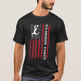 T-shirt 4 juillet-Nous Drapeau Cheer Papa Pour La Soirée D
