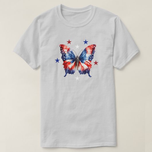 T-shirt 4 juillet papillon (Design devant)