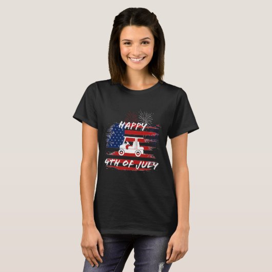 T-shirt 4 juillet Parade de Looping Golf Panier Ameri (Devant entier)