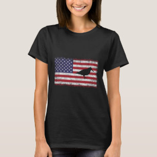T-shirt 4 juillet Patriotique Américain Oiseau de Bois Amo