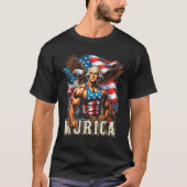 T-shirt 4 juillet Patriotique Funny George Washington juil (Devant)