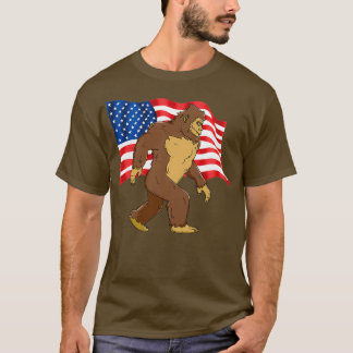 T-shirt 4 juillet Pied Avec Drapeau Américain