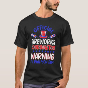 T-shirt 4 juillet Pyrotechnique Fireworks Coordonnateur Am
