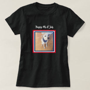 T-shirt 4 juillet rouge, blanc, bleu mignon Chien chiot bl