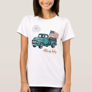 T-shirt 4 juillet rustique/vintage