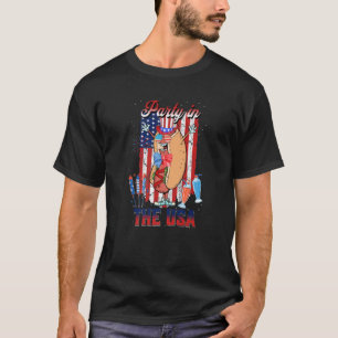 T-shirt 4 juillet S Pour Hotdog Lover Party Aux Etats-Unis