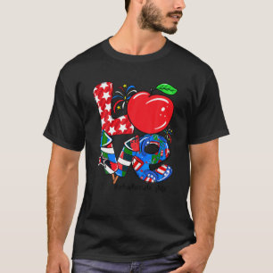 T-shirt 4 juillet Secrétaire d'école Femmes Hommes América