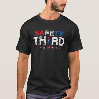 T-shirt 4 juillet Sécurité des feux d'artifice patriotique