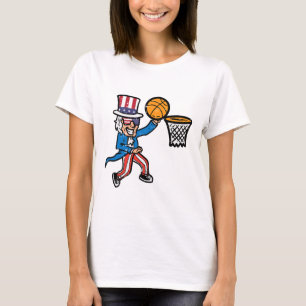 T-shirt 4 juillet Sketll Oncle Sam America Hommes garçons
