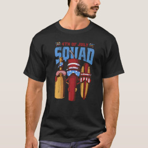 T-shirt 4 juillet Squad Hippie Firecracker American Hot
