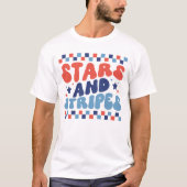 T-SHIRT 4 JUILLET STARS & STRIPES TYPOGRAPHIE SUPER (Devant)