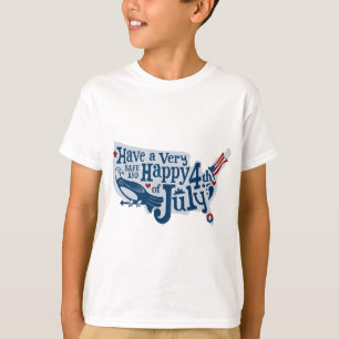 T-shirt 4 juillet Sûr Et Heureux