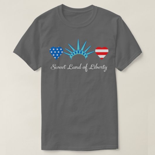 T-shirt 4 juillet Terre de Liberté (Design devant)