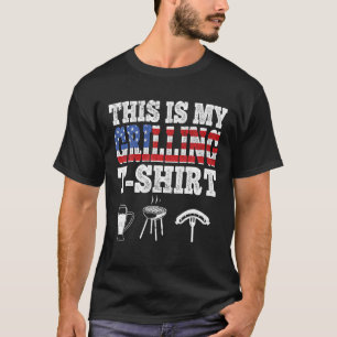 T-shirt 4 juillet USA Drapeau Patriotique BBQ Papa C'Est M