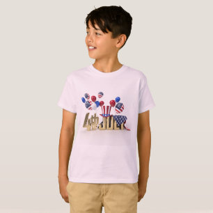 T-shirt 4 juillet USA heureux