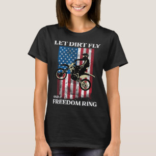 T-shirt 4 juillet Vélo Dirt Motocross America Vélo Hommes