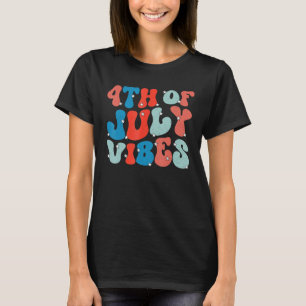 T-shirt 4 juillet Vibes Chemise American Patriotic Women M