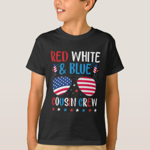 T-shirt 4 juillet Vintage de l'équipage rouge blanc et ble