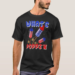 T-shirt 4 juillet Whats d'été Feu de Poppin