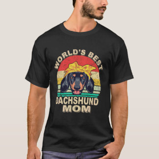 T-shirt 4 Meilleur Papa Teckel au Monde Vintage