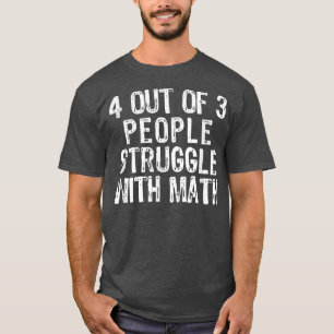 T-shirt 4 Personnes Sur 3 Luttent Avec Math Enseignant Cad