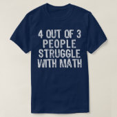 T-shirt 4 Personnes Sur 3 Luttent Avec Math Enseignant Cad (Design devant)