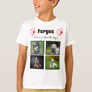 T-shirt 4 photo collage - mémoire customisée pour les garç
