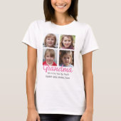 T-shirt 4 photo Grandma Love Custom (Devant)